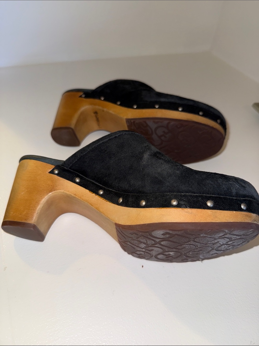 UGG Black Suede Slide Clogs - Picture 5 of 5